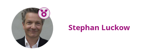 Screenshot: Profile picture with a badge, Stephan Luckow