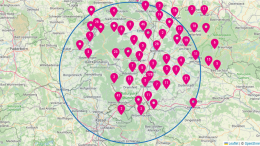 Ein Kartenausschnitt von kulturis.online